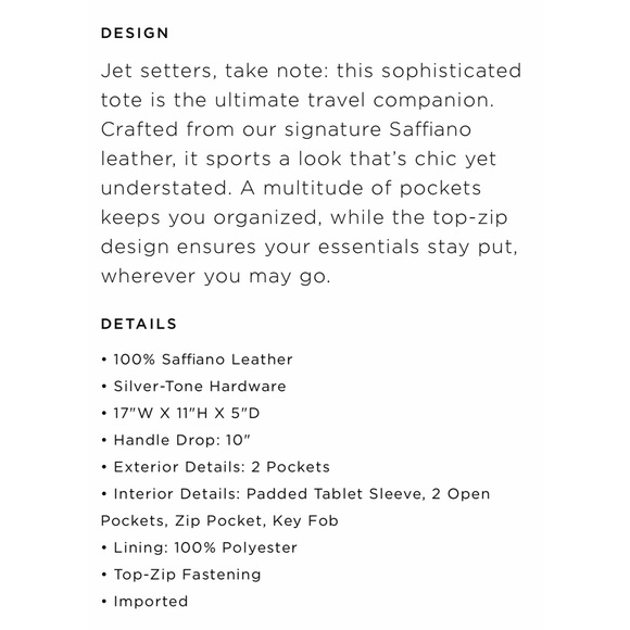 Jet Set Leather Tote - Picture 5 of 16